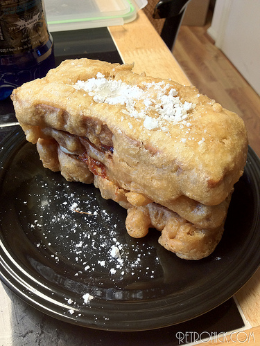 One of the Monte Cristos I whipped up before showtime. Way more dangerous than any gun.